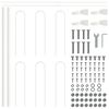 vidaXL Garden Fence 7 pcs White 11.9 x 0.6 m Powder-coated Steel