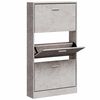 vidaXL Shoe Cabinet Concrete Grey 59x17x108 cm Engineered Wood