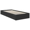 vidaXL Storage Bed with Headboard Black 90 x 190 cm Engineered Wood