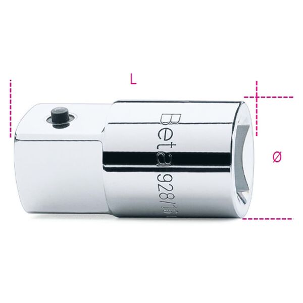 Beta Tools Adaptor 928/16 3/4 Female and 1 Male Drives
