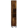 vidaXL Bathroom Cabinet | Smoked Oak | Engineered wood, Iron | Tall