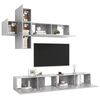 vidaXL 7 Piece TV Cabinet Set Concrete Grey Engineered Wood