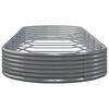 vidaXL Garden Raised Bed Galvanised Steel 450x140x36 cm Grey