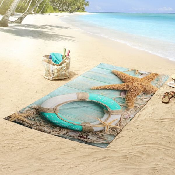 Good Morning Beach Towel JIMMY 100x180cm Aqua Blue