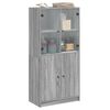 vidaXL Highboard with Doors Grey Sonoma 68x37x142 cm Engineered Wood