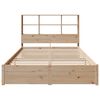 vidaXL Bookcase Bed without Mattress 160x200cm Solid Wood Pine