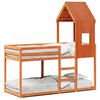 vidaXL Bunk Bed without Mattress Wax Brown 80x200 cm Solid Wood Pine