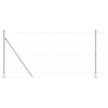 vidaXL Welded Wire Fence with Concrete Base 25 x 1.2 m Silver Mesh