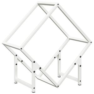vidaXL Firewood Rack White 50x25x50 cm Cold-rolled steel