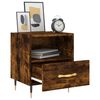 vidaXL Bedside Cabinet Smoked Oak 40x35x47.5 cm Engineered Wood