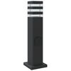 vidaXL Outdoor Floor Lamp with Outlet Black 50 cm Aluminium