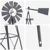 vidaXL Windmill Manual Grey 84 x 68 x 245 cm Iron