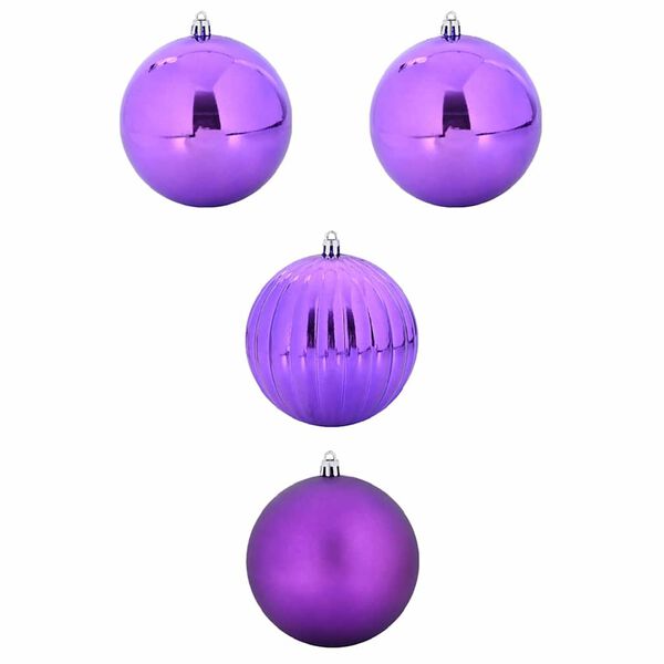vidaXL Christmas Bauble Set XXL 4 pcs Lilac Plastic