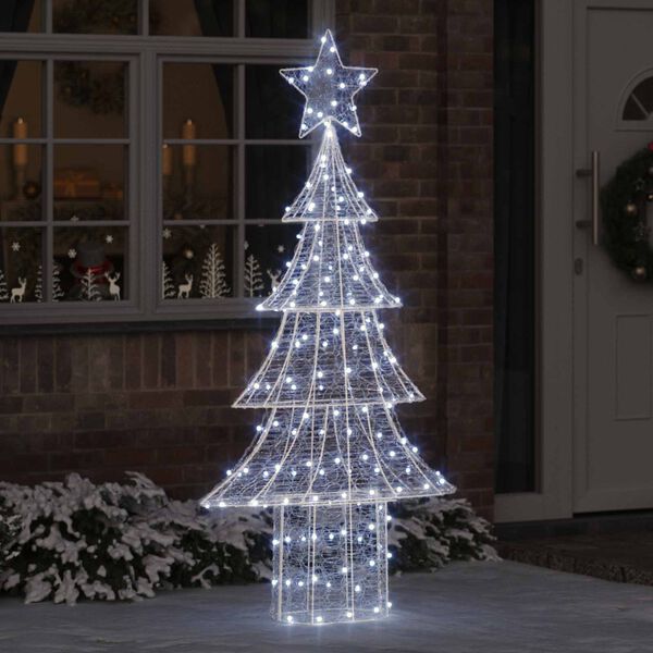 vidaXL Christmas Tree with 240 LEDs Cold white 180 cm Acrylic