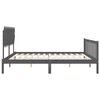 vidaXL Bed Frame without Mattress Grey 200x200 cm Solid Wood Pine