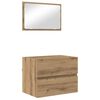 vidaXL Bathroom Furniture Set 3 pcs Black Oak Engineered Wood