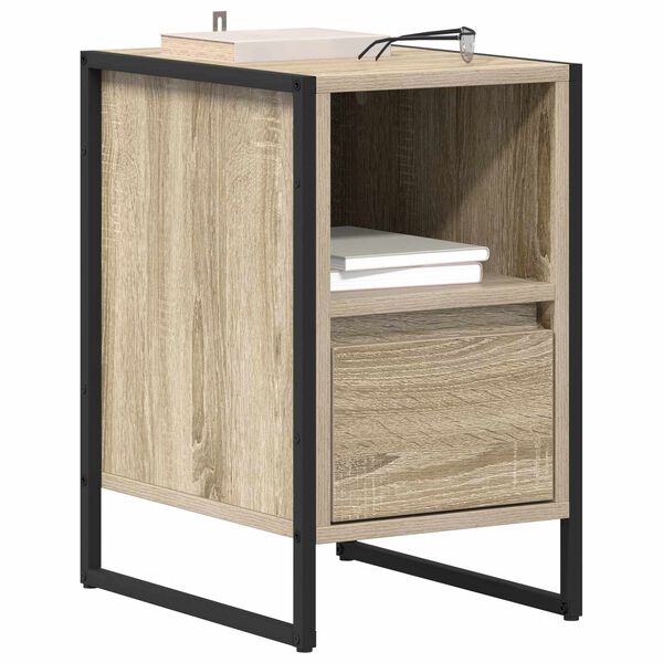 vidaXL Bedside Table Sonoma 39.5 x 30 x 50 cm Engineered Wood