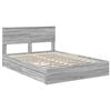 vidaXL Storage Bed Grey Sonoma 150 x 200 cm Engineered Wood