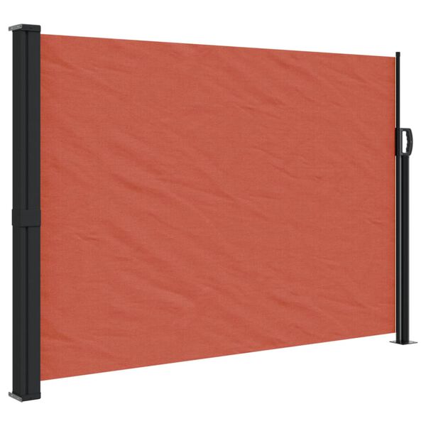 vidaXL Retractable Side Awning Terracotta 140x600 cm