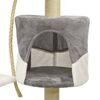 vidaXL Cat Tree with Sisal Scratching Posts Grey and White 120 cm