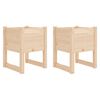 vidaXL Planters 2 pcs 40x40x52.5 cm Solid Wood Pine