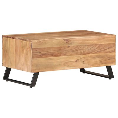 vidaXL Coffee Table 90x50x40 cm Solid Acacia Wood with Live Edges