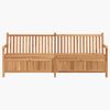 vidaXL Bench with Storage Brown 228 x 60 x 90 cm Solid Teak Wood