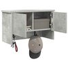vidaXL Wall-Mounted Coat Rack with Shelf Concrete Grey 50 x 20 x 30 cm