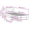 vidaXL Bed Frame with Headboard Natural 100 x 200 cm Solid Pine Wood