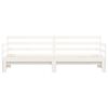 vidaXL Daybed with Trundle without Mattress White 90x190 cm Single Solid Wood