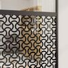 vidaXL Glass Door Fretwork Black 90 x 2 x 205 cm Aluminium