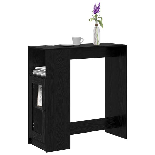 vidaXL Bar Table Black Oak 101 x 40 x 103.5 cm Engineered Wood