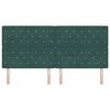 vidaXL Headboard with Headboard Dark Green 200 cm Faux Leather