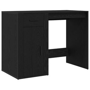 vidaXL Desk Black Oak 100 x 49 x 74 cm Engineered Wood