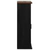 vidaXL Hanging Cabinet HALDEN with Sliding Door Black 49x22.5x70 cm Pine