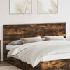 vidaXL Headboard with Headboard Smoked Oak 200 cm Engineered wood