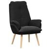 vidaXL Armchair Black 61 x 78 x 98 cm Sherpa Fabric