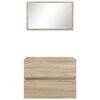 vidaXL Bathroom Furniture Set with Drawer Sonoma Oak Engineered Wood