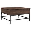 vidaXL Coffee Table Brown Oak 80x80x45 cm Engineered Wood and Metal