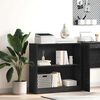 vidaXL Bookshelf Black Oak 80 x 24 x 76 cm Engineered Wood