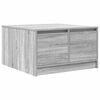 vidaXL Coffee Table with Drawers Grey Sonoma 70.5x70x40 cm