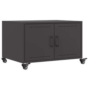 vidaXL Coffee Table Black 68x50x43,5 cm Steel