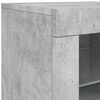 vidaXL Sideboard with LED Lights Concrete Grey 142.5x37x67 cm