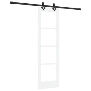 vidaXL Sliding Door ORKDAL 61 x 198.5 cm Solid Pine Wood and Glass