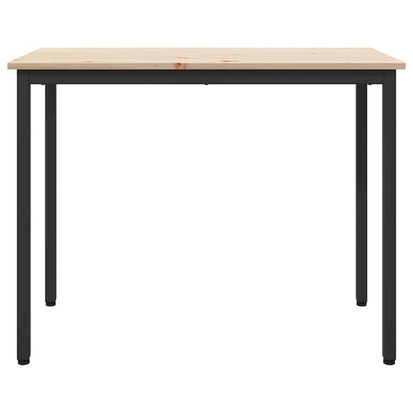 vidaXL Table Natural 100 x 50 x 77 cm Engineered Wood and Steel