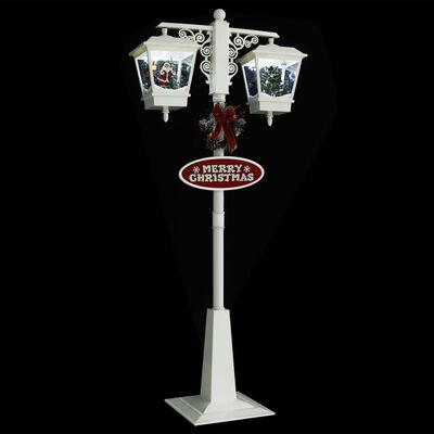 vidaXL Christmas Street Lamp with Santa White and Red 81x40x188 cm PVC