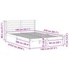 vidaXL Bed Frame with Headboard White 140 x 210 cm Solid Pine Wood