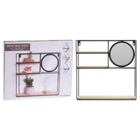 H&S Collection Wall Rack with Mirror 40x10x40 cm