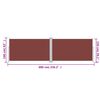 vidaXL Retractable Side Awning Brown 160x600 cm