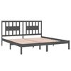 vidaXL Bed Frame without Mattress Grey Solid Wood 200x200 cm (810039+818692)